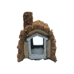 قیمت و خرید دکوری آکواریوم طرح کلبه چوبی مدل F-74
